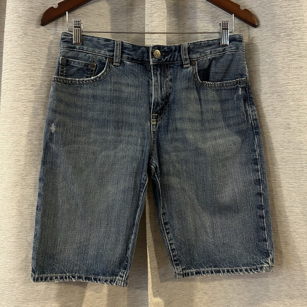 Polo Ralph Lauren Jean Shorts Boys Size 16 Blue 5 Pockets Adjustable Belt Casual